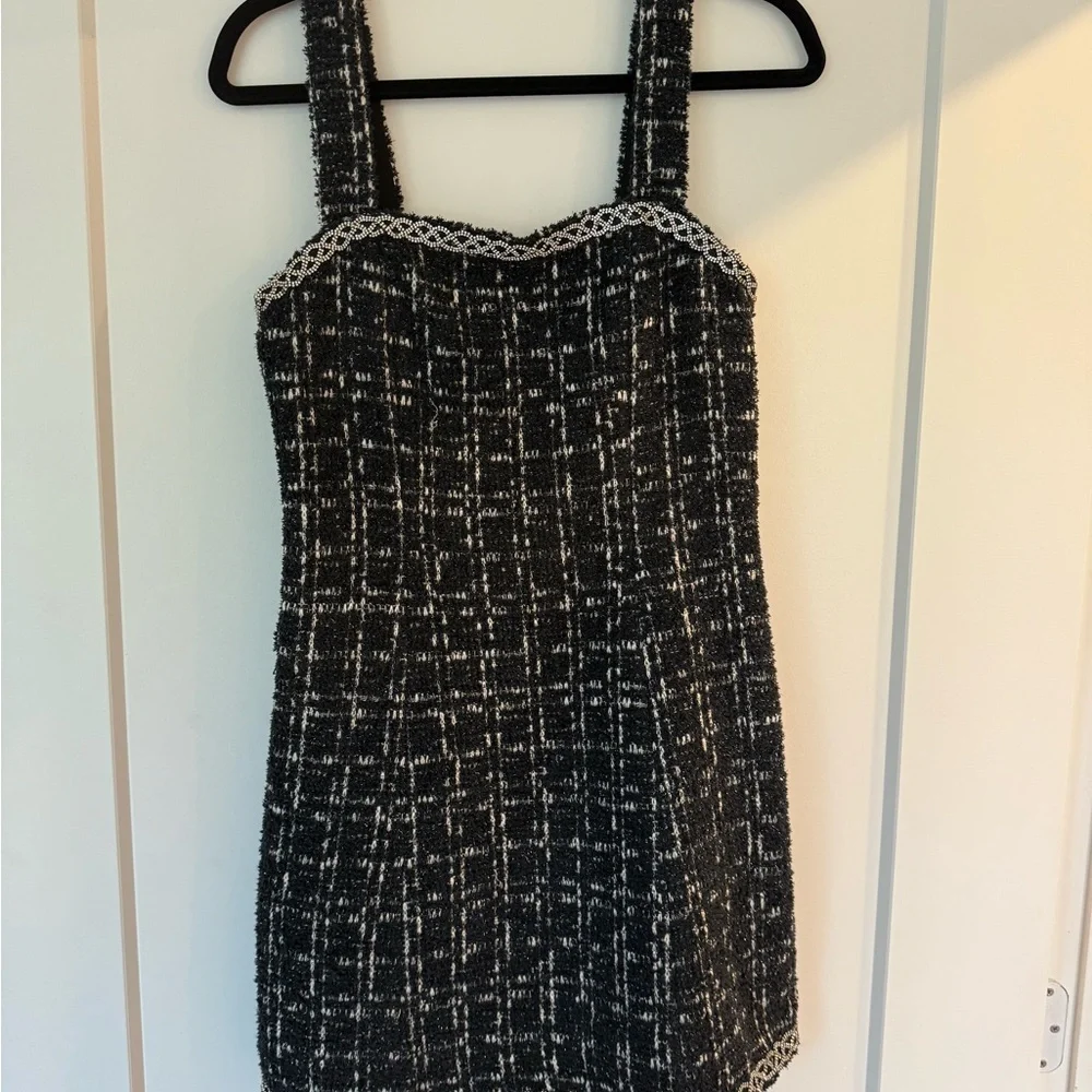 Alice + Olivia Black and White Tweed Dress - Picture 5 of 10